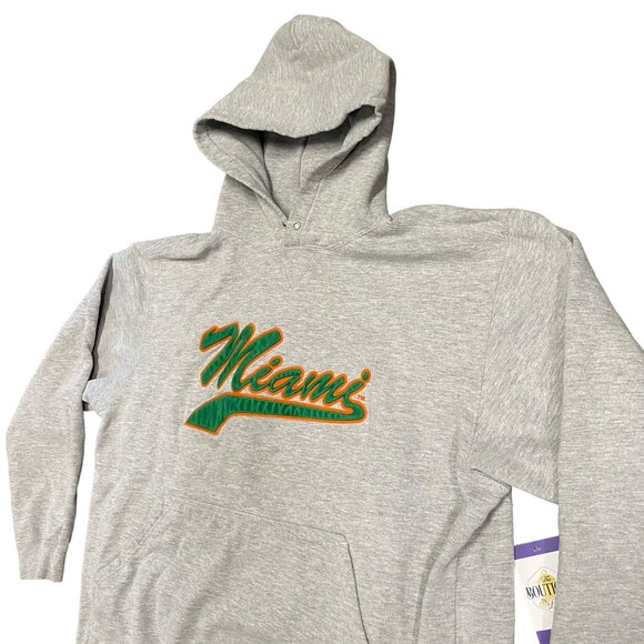 Team Edition Apparel Mens XL Miami Dolphins Gray Pullover Hoodie Sweatshirt NFL - Picture 4 of 13